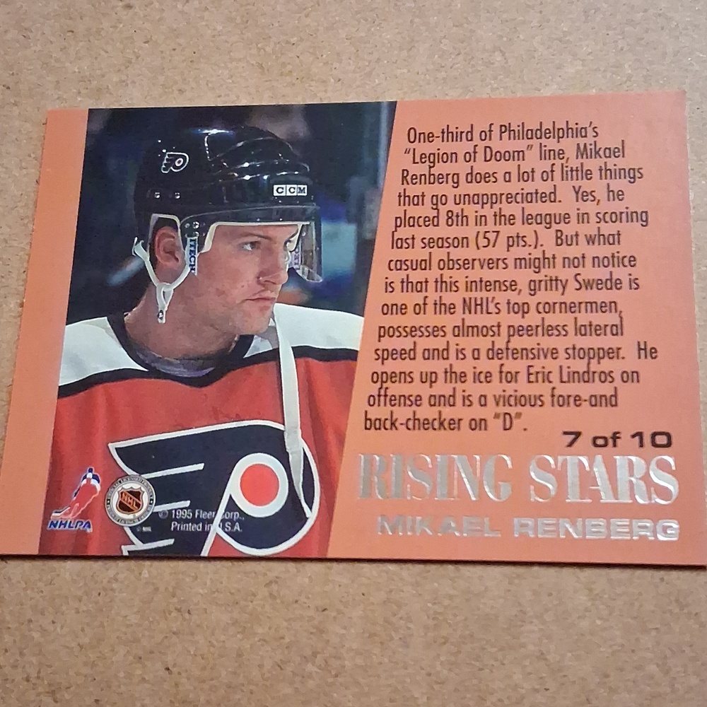 Mikael Renberg Flyers Hockey Cards & Sticker Collection - Picture 2 of 16